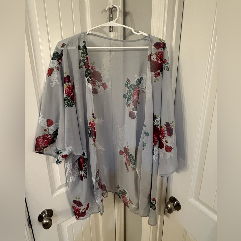 Floral Sheer Kimono cover up